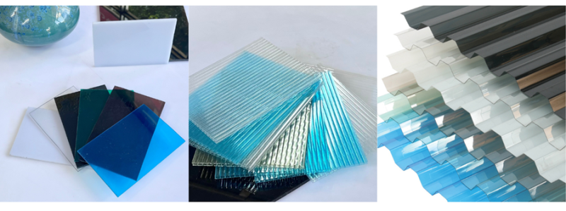 tam lop lay sang poly 13 Tấm lấy sáng có 3 loại chính, Tấm poly đặc ruột, rỗng ruột và tôn nhựa lấy sáng