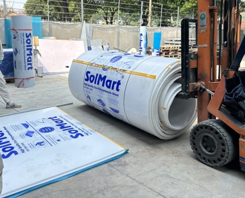 Tấm lợp nhựa lấy sáng giá rẻ Polycarbonate Solmart Mgui đại lý phân phối tấm poly rỗng uy tín giá rẻ