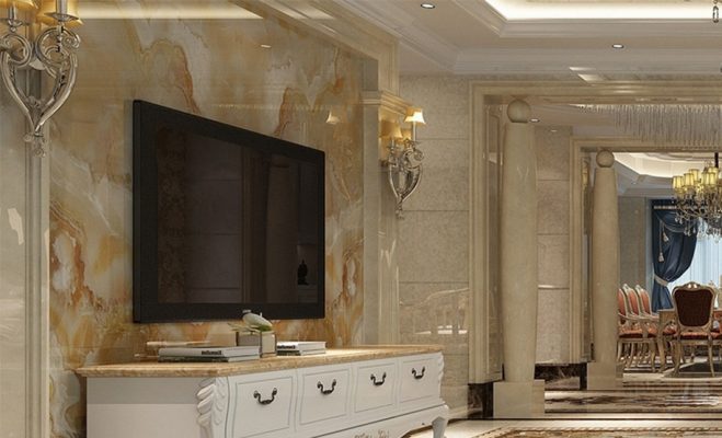 Ứng dụng tấm nhựa PVC vân đá Tấm nhựa pvc vân đá được dùng trong trang trí nội thất