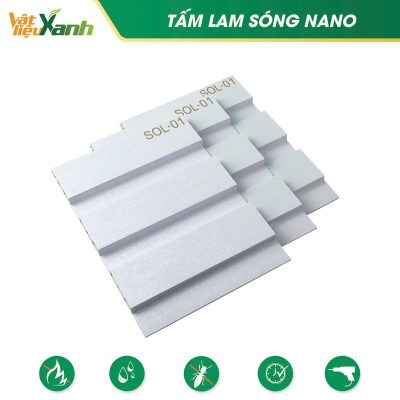 Tấm lam sóng ốp tường loại 3 sóng mã SOL 01 Tấm lam sóng ốp tường loại 3 sóng mã SOL 01