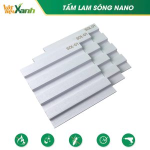 Tam lam song op tuong loai 4 song ma SOL 01 Tấm lam sóng ốp tường loại 4 sóng mã SOL 01