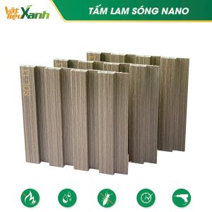 Tam op lam song nano van go loai 4 song thap SOL 13 Tấm ốp lam sóng nano vân gỗ loại 4 sóng thấp SOL 13