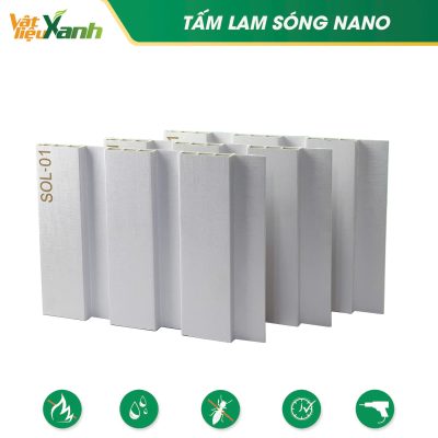 Tấm ốp lam sóng nhựa loại 3 sóng mã SOL 01 Tấm ốp lam sóng nhựa loại 3 sóng mã SOL 01