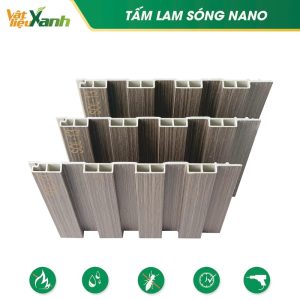 Tam op lam song van go loai 4 song thap SOL 13 Tấm ốp lam sóng vân gỗ loại 4 sóng thấp SOL 13