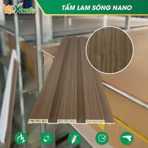 Tấm ốp tường lam sóng vân gỗ loại 3 sóng SOL 13