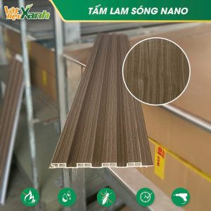 Tấm ốp tường lam sóng vân gỗ loại 4 sóng SOL 13