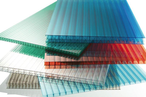 tam poly rong cac loai mau Tấm polycarbonate rỗng được làm từ nhựa nguyên sinh 100%