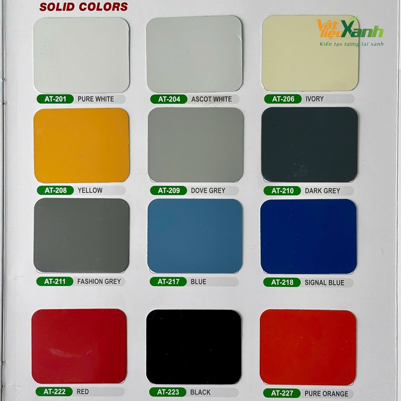 bảng màu aluminium chống cháy bảng màu aluminium chống cháy