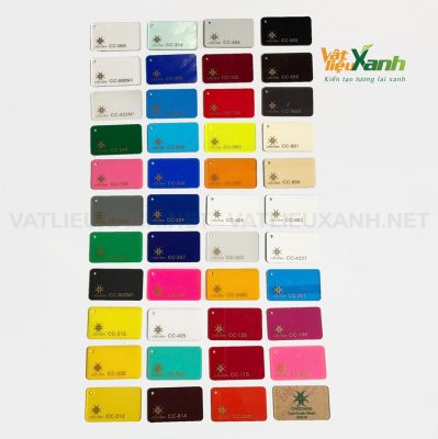 Bảng màu tấm nhựa mica acrylic Bảng màu tấm nhựa Mica acrylic