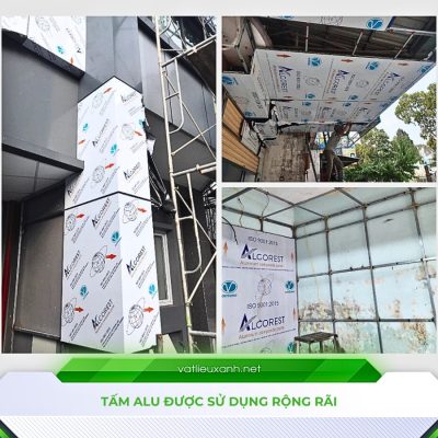 vat lieu alu chong chay alcorets alu chống cháy alcorest sử dụng ốp mặt tiền, nhà ở