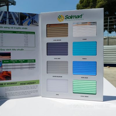 bang mau tam polycarbonate rong solmart bảng màu polycarbonate rỗng solmart của Sơn Băng