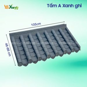 ngoi nhua am duong 3 Tấm ngói nhựa âm dương A xanh ghi