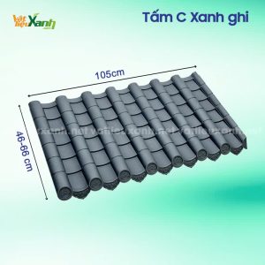 ngoi nhua am duong 5 Tấm ngói nhựa âm dương C xanh ghi