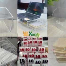 Một số đơn hàng gia công Mica tại xưởng VẬT LIỆU XANH