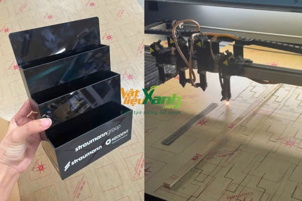 Cắt Laser đơn hàng gia công kệ Mica đen cho công ty Cắt Laser đơn hàng gia công kệ Mica đen cho công ty