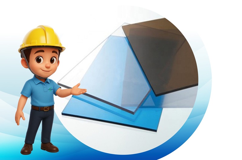 Tấm Polycarbonate Đặc Ruột