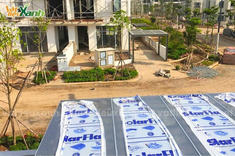 du an tam polycarbonate swan city dong nai 1 Tấm Polycarbonate đặc 4.5mm chống UV thương hiệu SolMart