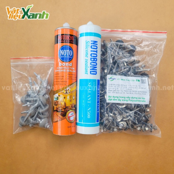 bo phu kien thi cong tam poly Bộ phụ kiện thi công tấm Poly