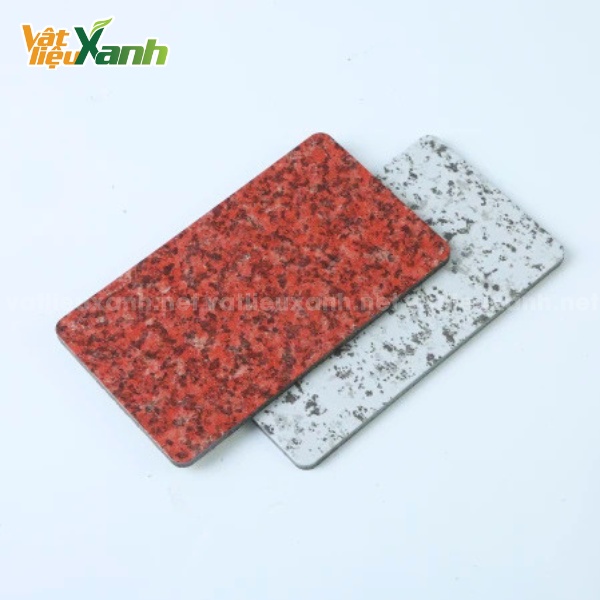 tam alu van da hoa cuong Tấm Alu vân đá hoa cương đỏ, trắng
