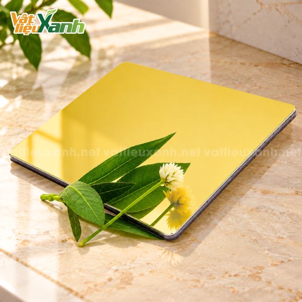 tam alu vang guong 4 Tấm Alu vàng gương bề mặt phản chiếu